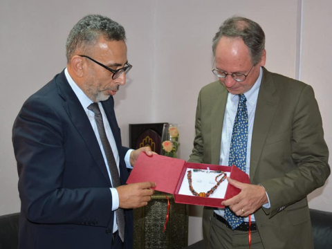 استقبل السيد عبد الله غازي رئيس جماعة تيزنيت السيد كلاوس كوكلر Klaus Kogler سفير دولة النمسا لدى المغرب
