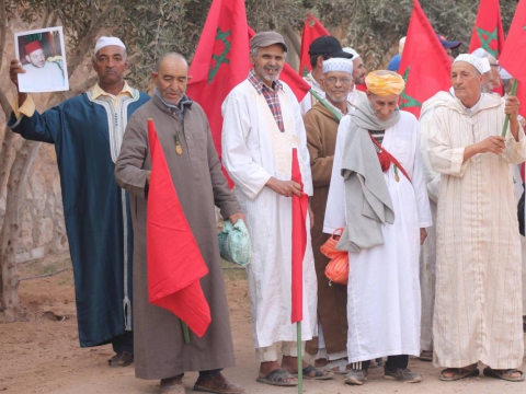 السيد إبراهيم بوغضن رئيس جماعة تيزنيت يحضر الليلة الثانية من ملتقى أكراو